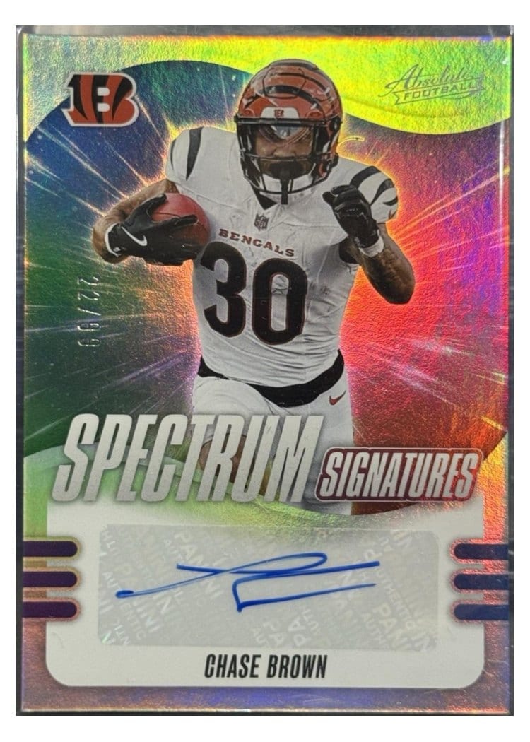 2025 Panini Absolute Spectrum Signatures Chase Brown #SPS-CBN card