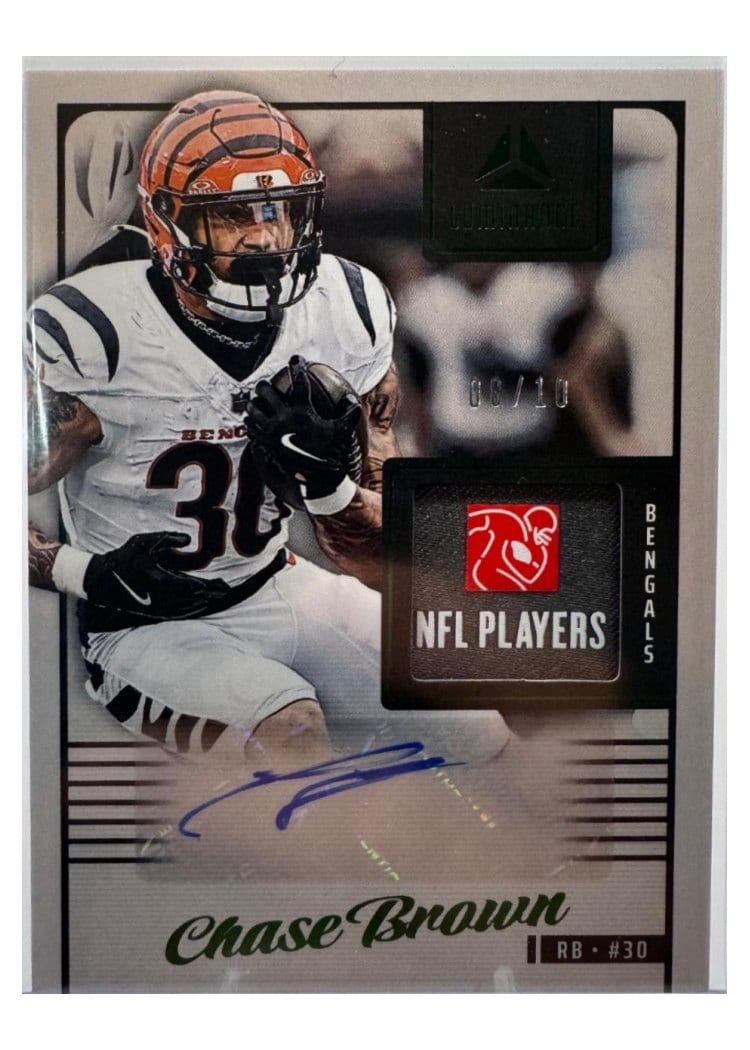 2025 Panini Luminance Autograph Jerseys Chase Brown #4 card