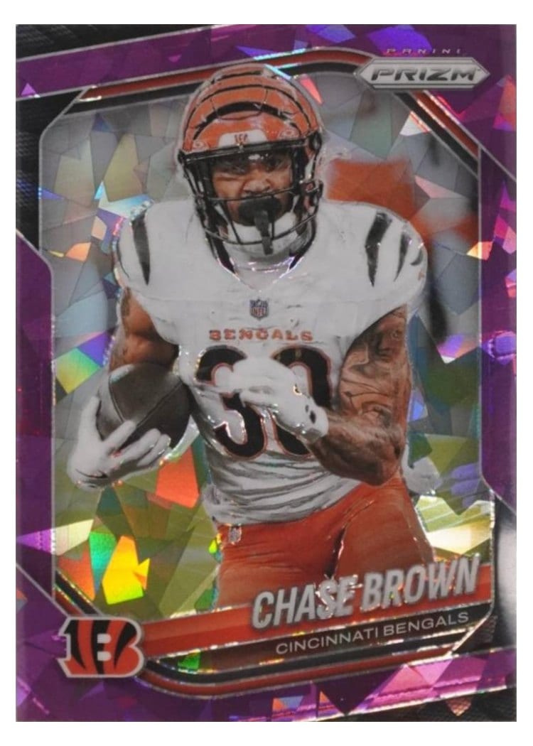 2025 Panini Prizm Base Set Chase Brown Purple Ice #130 card