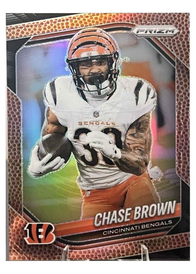2025 Panini Prizm Base Set Chase Brown Pigskin #130 card