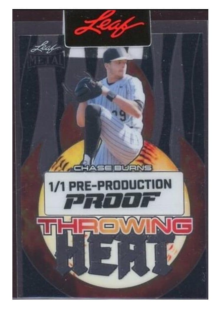 2024 Leaf Metal Throwing Heat Chase Burns #TH-CB1 card