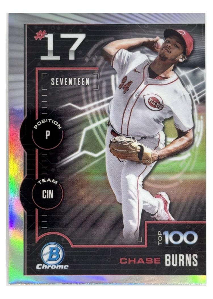 2025 Bowman Bowman Scouts Top 100 Chase Burns #BTP-17 card