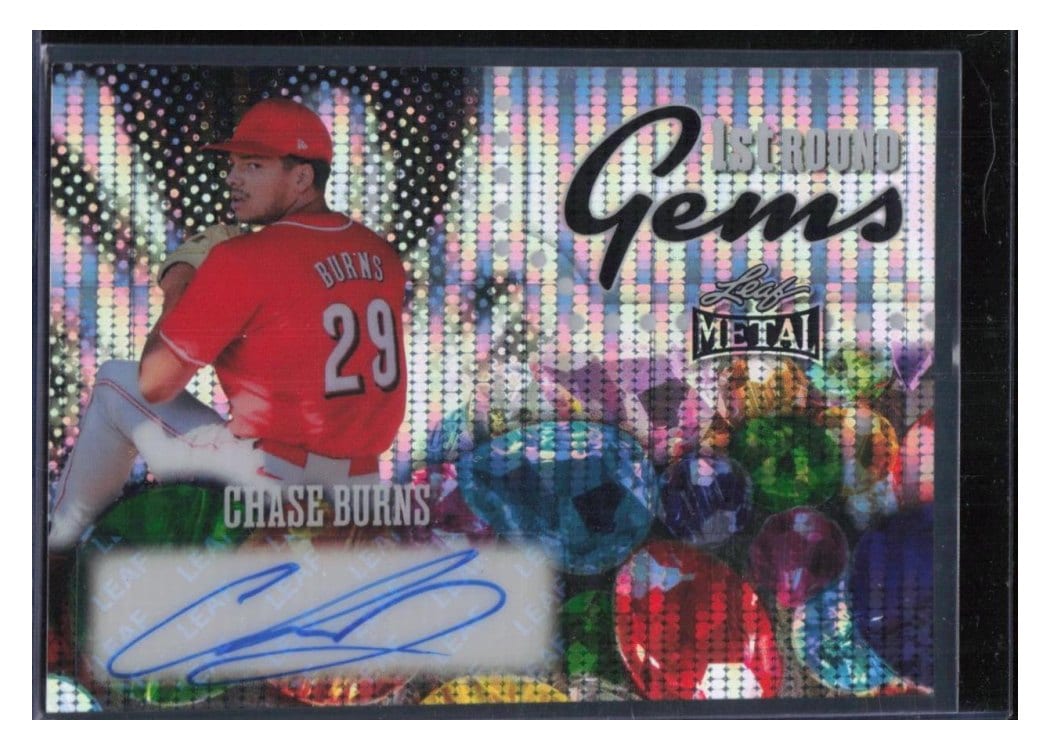 2025 Leaf Metal 1st Round Gems Chase Burns #RG-CB2 card
