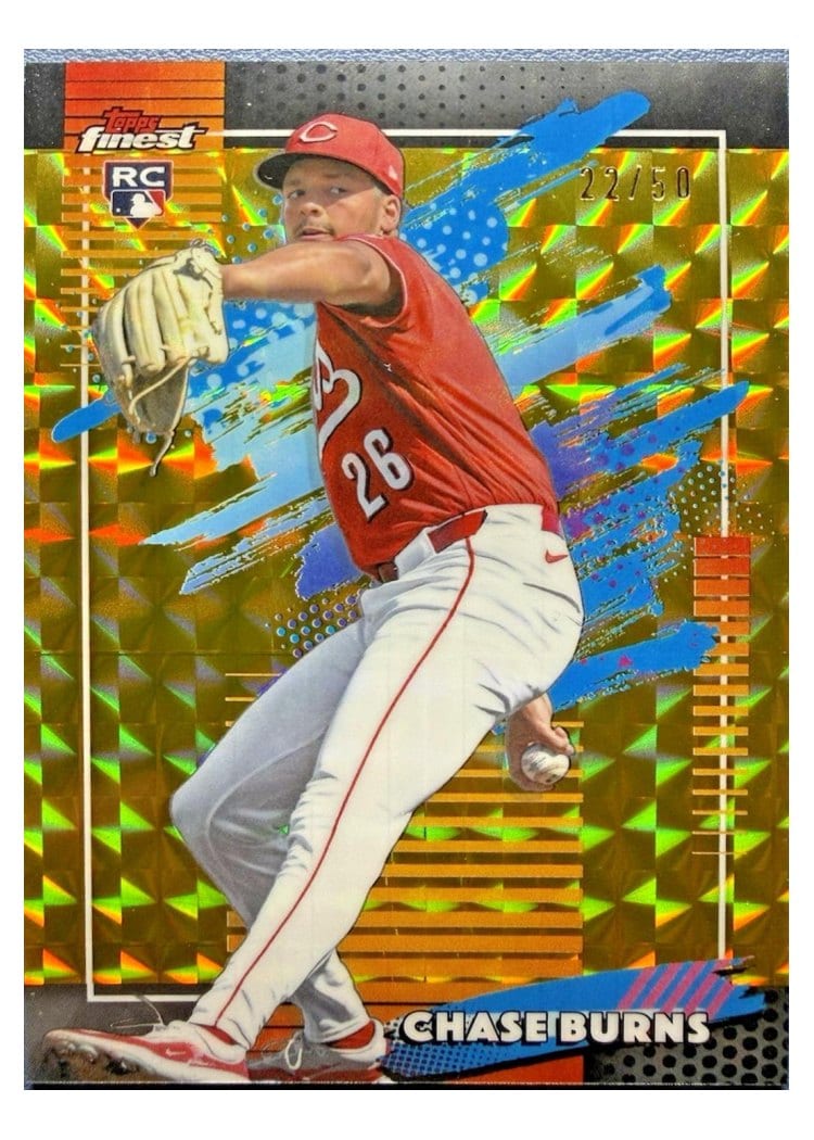 2026 Topps Finest Chase Burns Gold Geometric Refractor #194 card