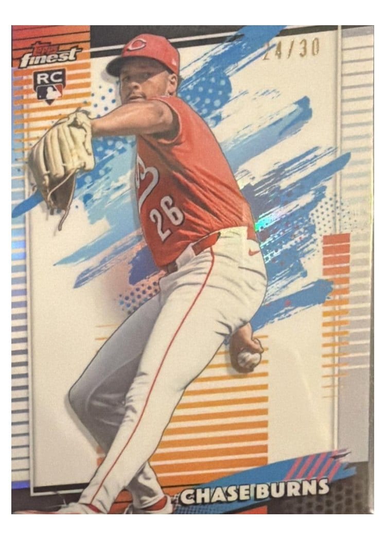 2026 Topps Finest Chase Burns White Refractor #194 card