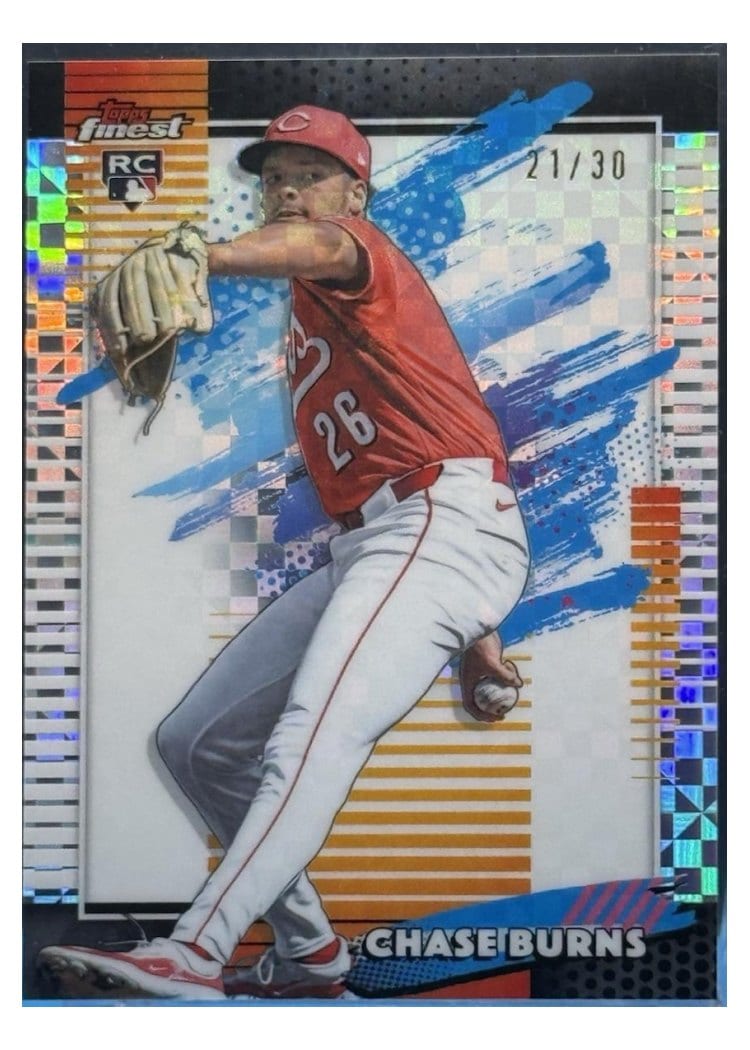 2026 Topps Finest Chase Burns White Geometric Refractor #194 card