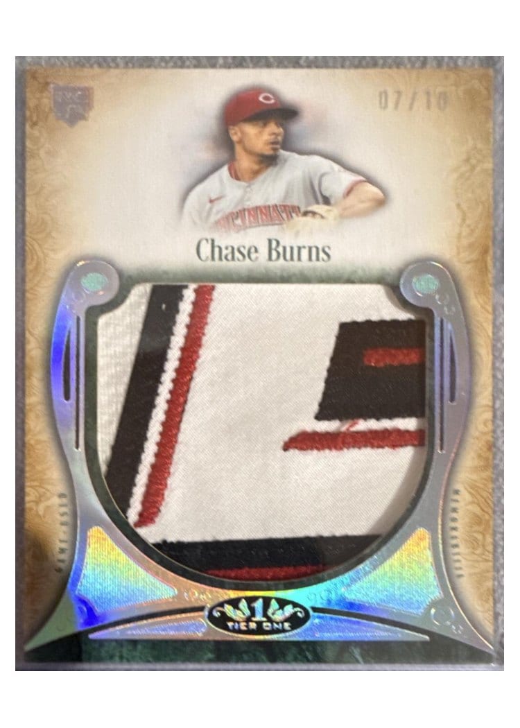 2026 Topps Tier One Rookie Relics Chase Burns #RR-CB card