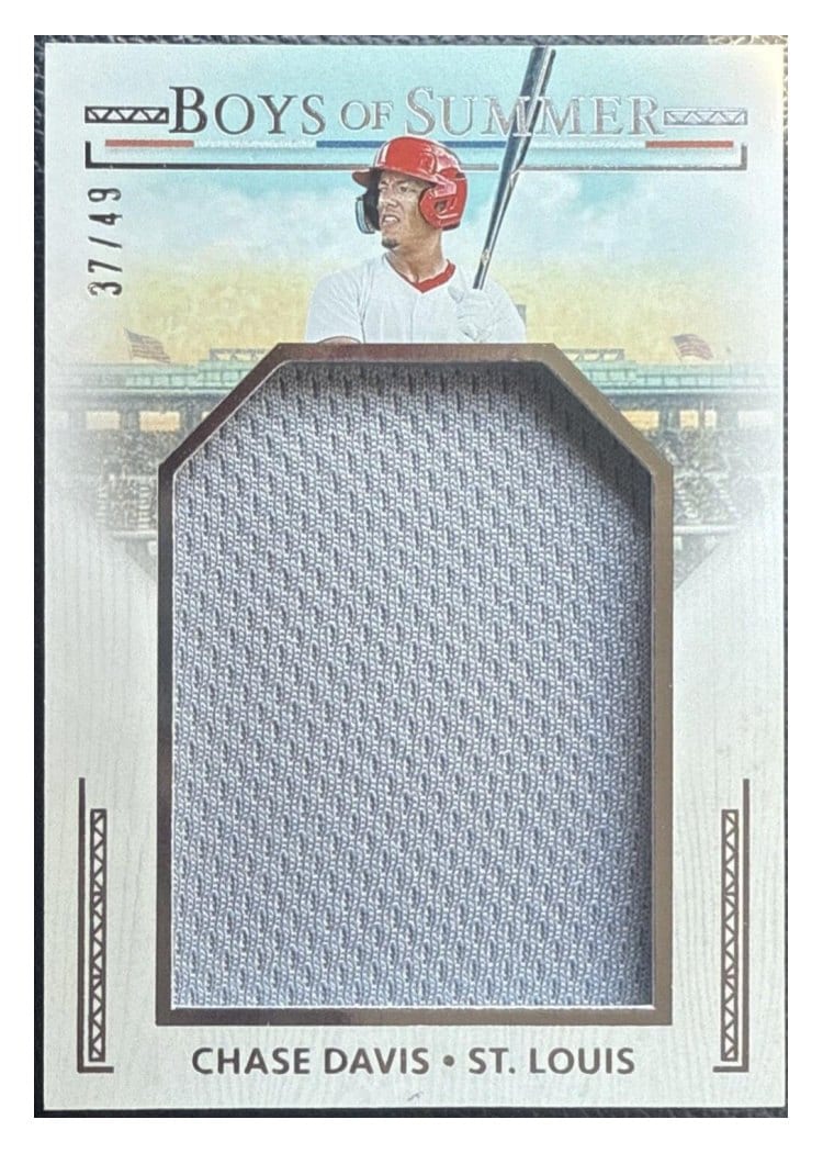 2024 Panini Boys of Summer Jumbo Prospect Materials Chase Davis #JPM-CD card