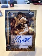 2025 Topps Gilded Collection Chrome Cast in Gold Autographs Chase Dollander #GOLD-CD card