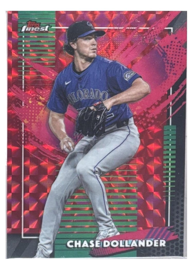 2026 Topps Finest Chase Dollander Red Geometric Refractor #228 card