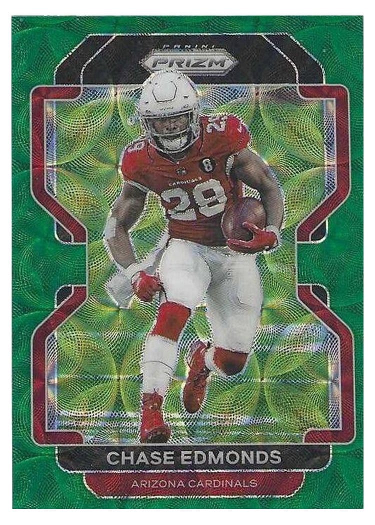 2021 Panini Prizm Base Set Chase Edmonds #77 card
