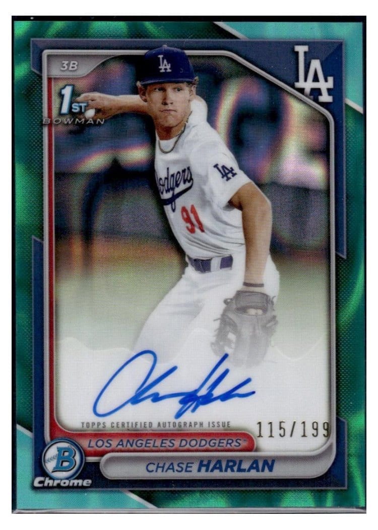 2024 Bowman Draft Chrome Prospect Autographs Chase Harlan #CPA-CHA card