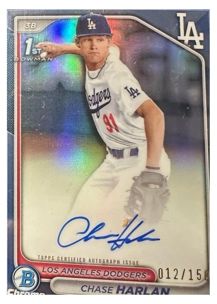2024 Bowman Draft Chrome Prospect Autographs Chase Harlan #CPA-CHA card
