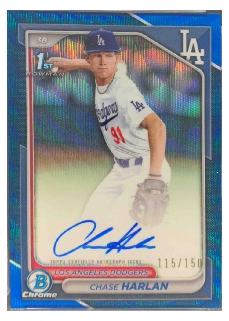 2024 Bowman Draft Chrome Prospect Autographs Chase Harlan #CPA-CHA card