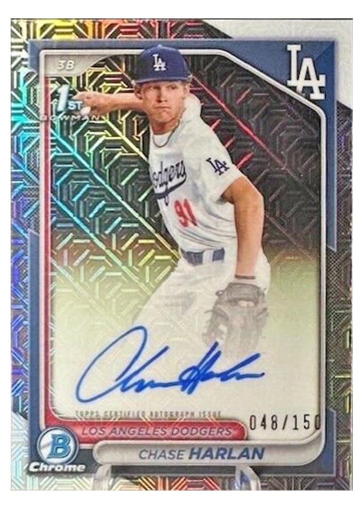 2024 Bowman Draft Chrome Prospect Autographs Chase Harlan #CPA-CHA card