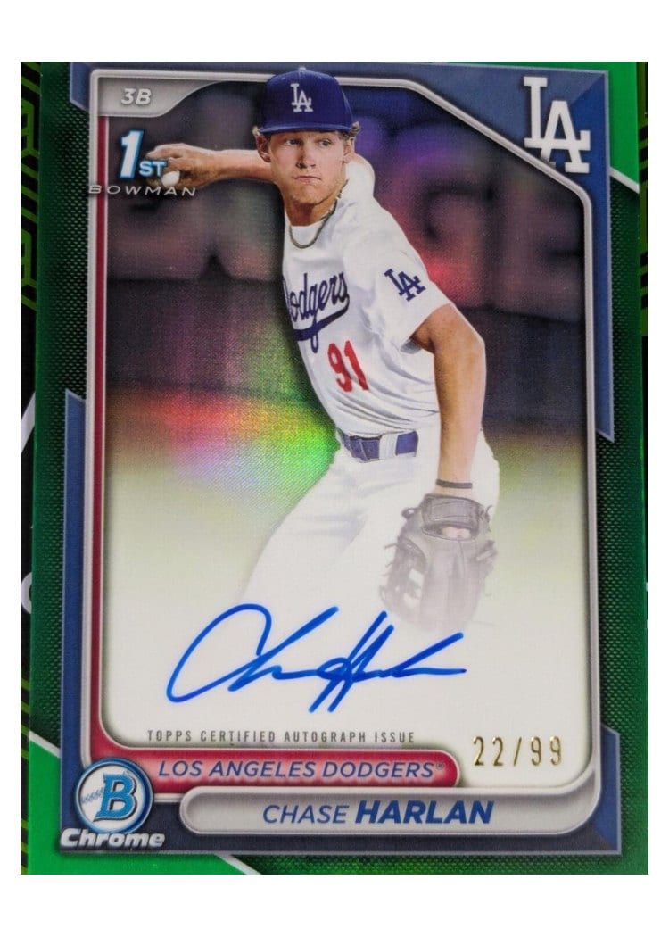 2024 Bowman Draft Chrome Prospect Autographs Chase Harlan #CPA-CHA card
