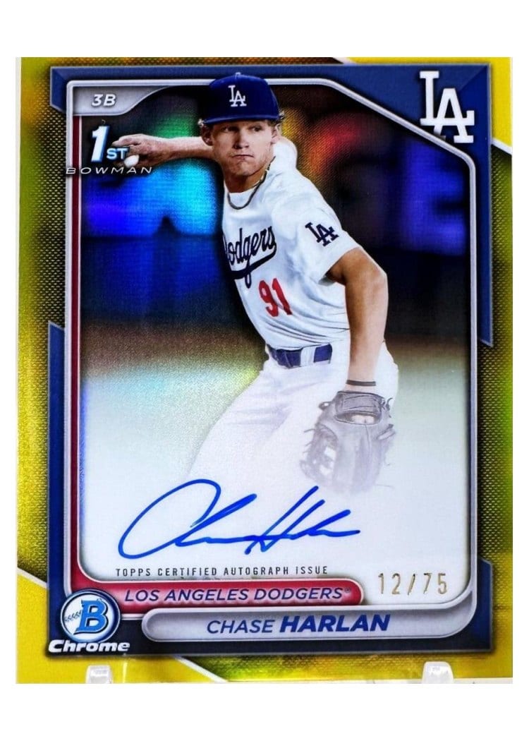 2024 Bowman Draft Chrome Prospect Autographs Chase Harlan #CPA-CHA card