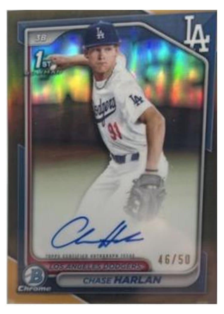 2024 Bowman Draft Chrome Prospect Autographs Chase Harlan #CPA-CHA card