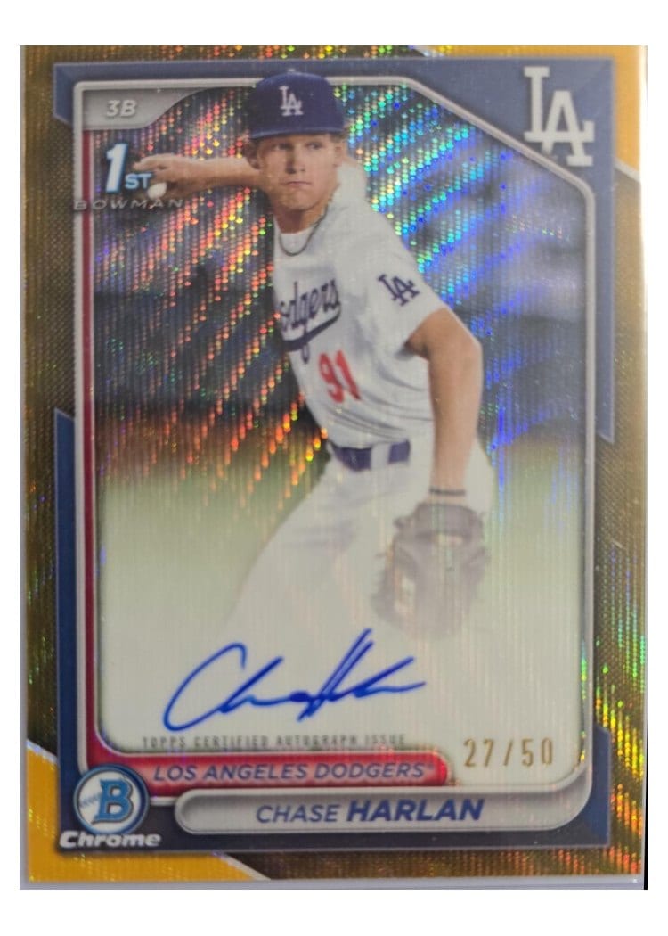 2024 Bowman Draft Chrome Prospect Autographs Chase Harlan #CPA-CHA card