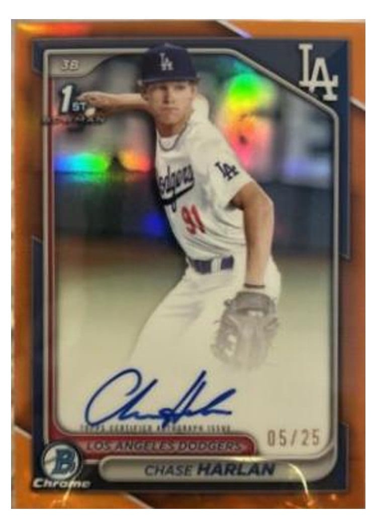 2024 Bowman Draft Chrome Prospect Autographs Chase Harlan #CPA-CHA card