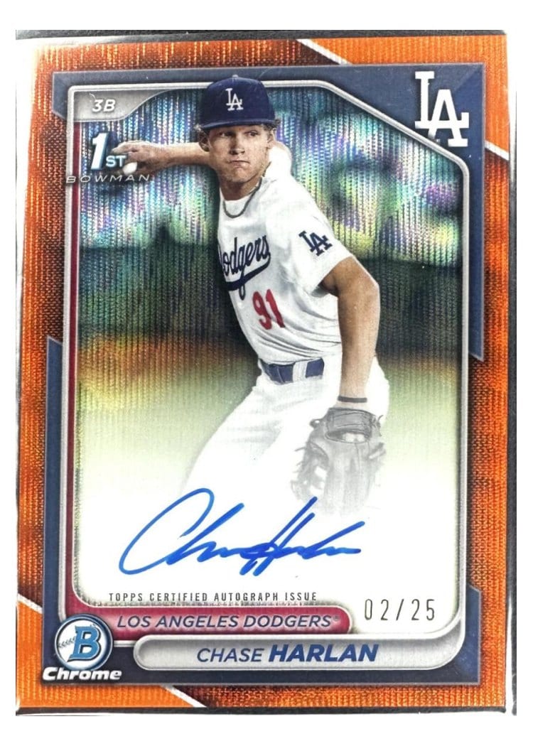 2024 Bowman Draft Chrome Prospect Autographs Chase Harlan #CPA-CHA card