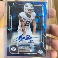 2025 Bowman University Chrome Sapphire Chrome Prospect Autographs Chase Roberts #BCA-CR card