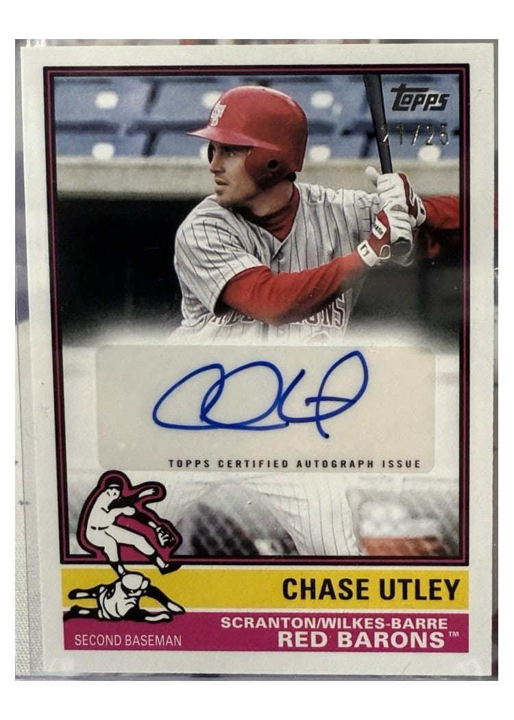 2025 Topps Pro Debut MiLB Legends Autographs Chase Utley #ML-CU card