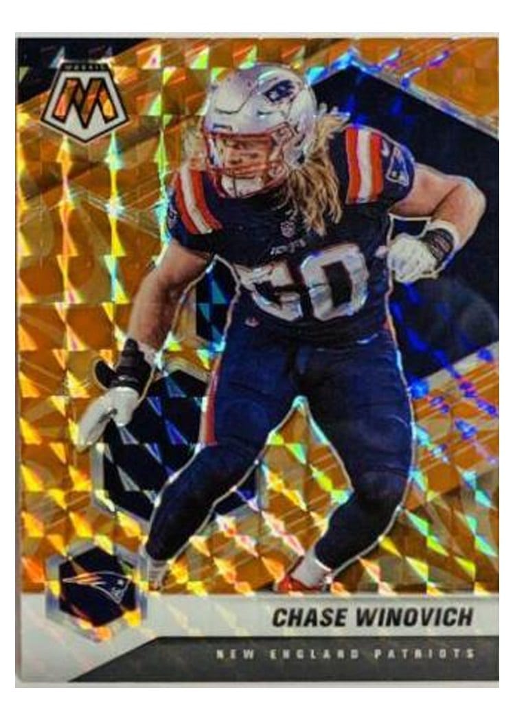 2021 Panini Mosaic Base Set Chase Winovich Reactive Orange Mosaic #141 card