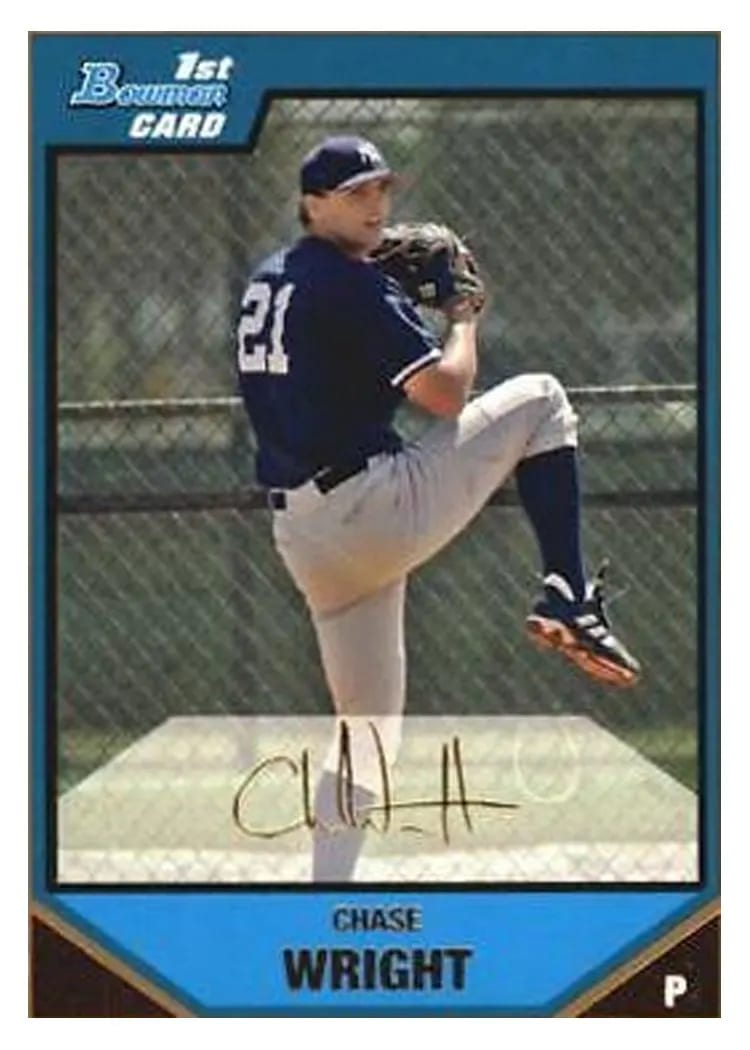 2007 Bowman Prospects Chase Wright #BP36 card