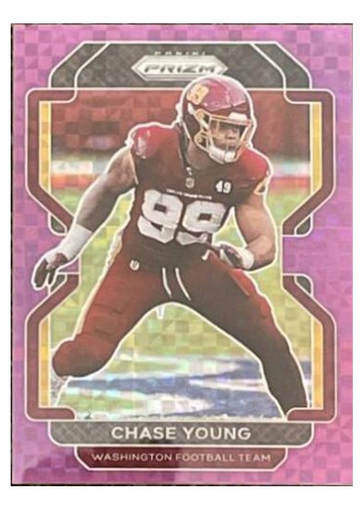 2021 Panini Prizm Base Set Chase Young #213 card