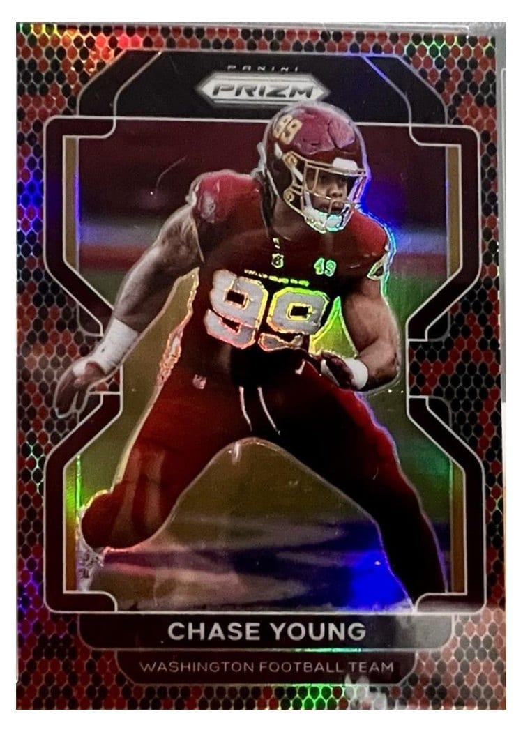 2021 Panini Prizm Base Set Chase Young #213 card
