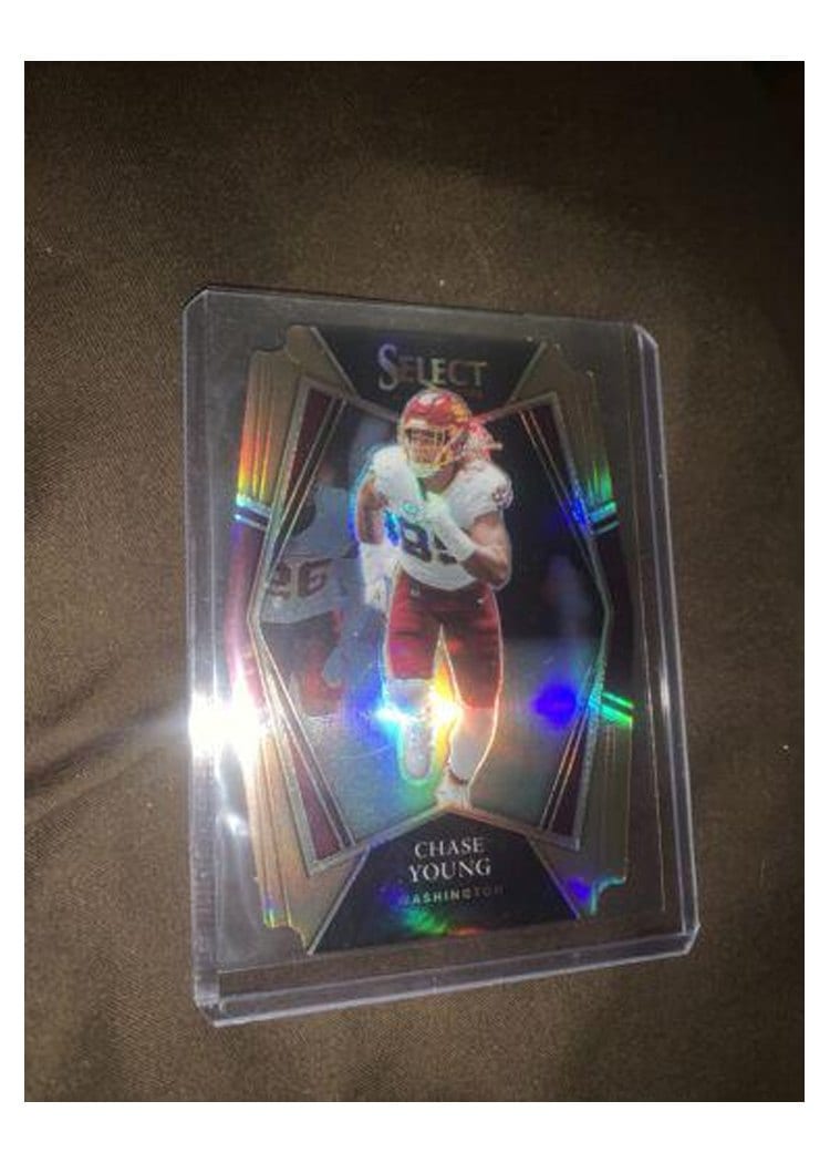 2021 Panini Select Base Set Chase Young Copper Die Cut #134 card
