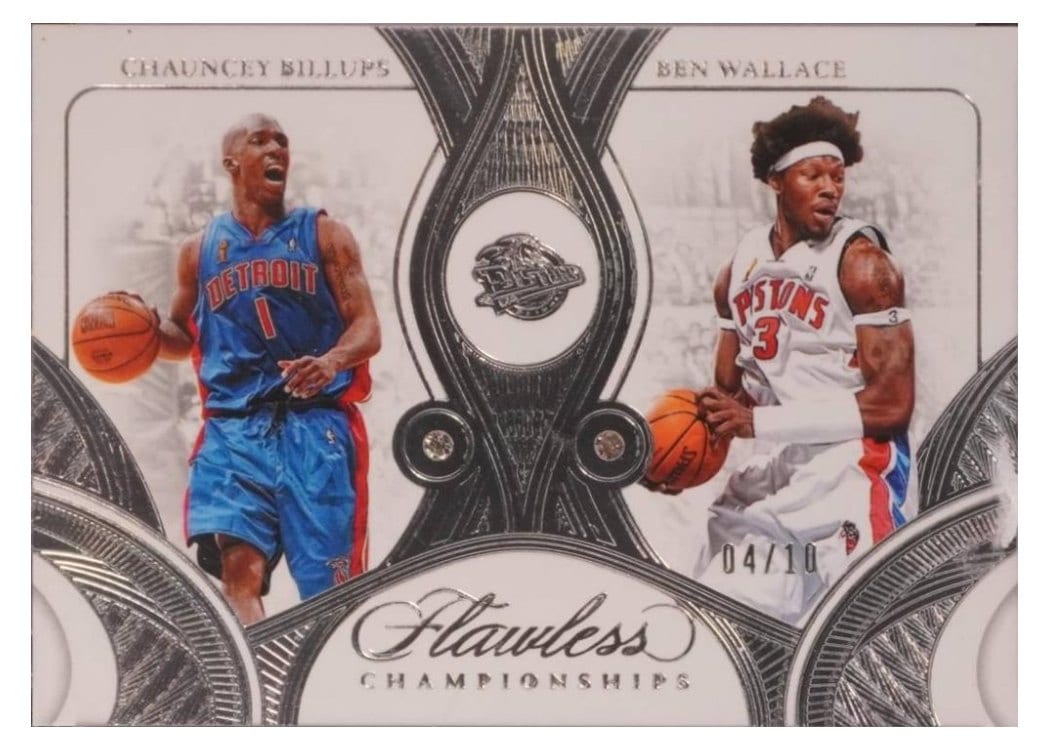 2024-25 Panini Flawless Base Gems Chauncey Billups/Ben Wallace #179 card