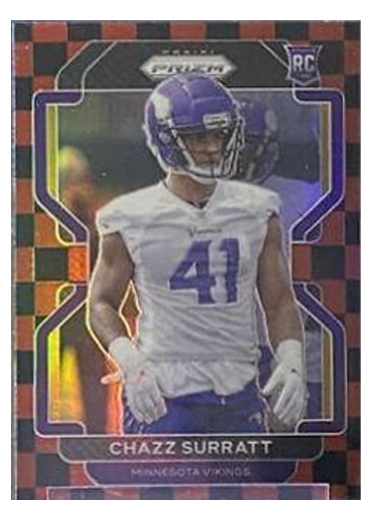 2021 Panini Prizm Base Set Chazz Surratt Black and Red Checker Prizm #419 card