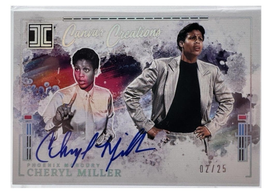 2025 Panini Impeccable WNBA Canvas Creations Cheryl Miller #1 card
