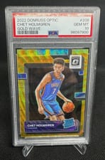 2022 Panini Donruss Optic Chet Holmgren Gold Wave #208 card