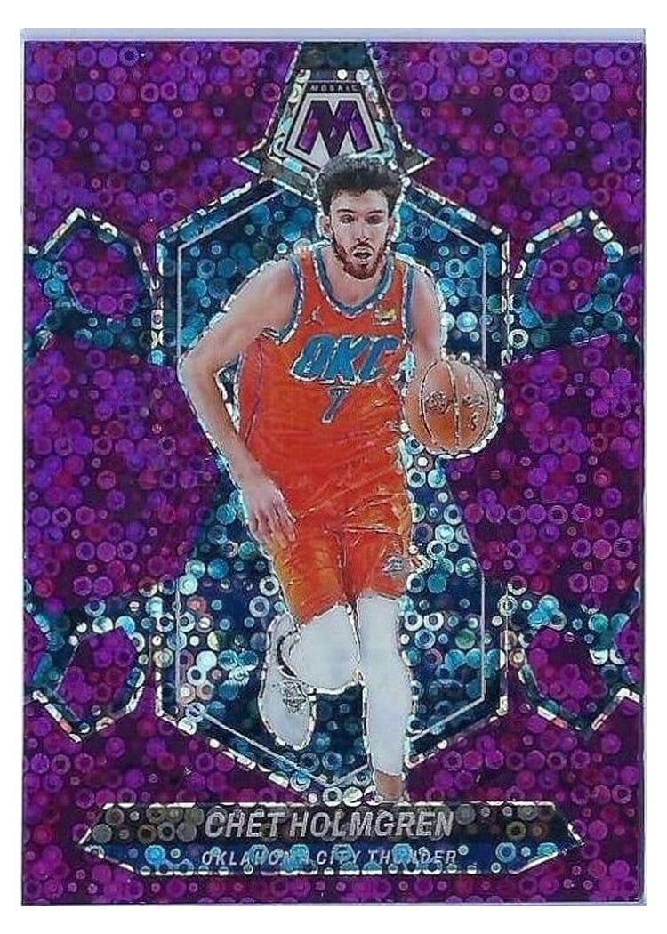 2023-24 Panini Mosaic Base Set Chet Holmgren Purple Fast Break #30 card