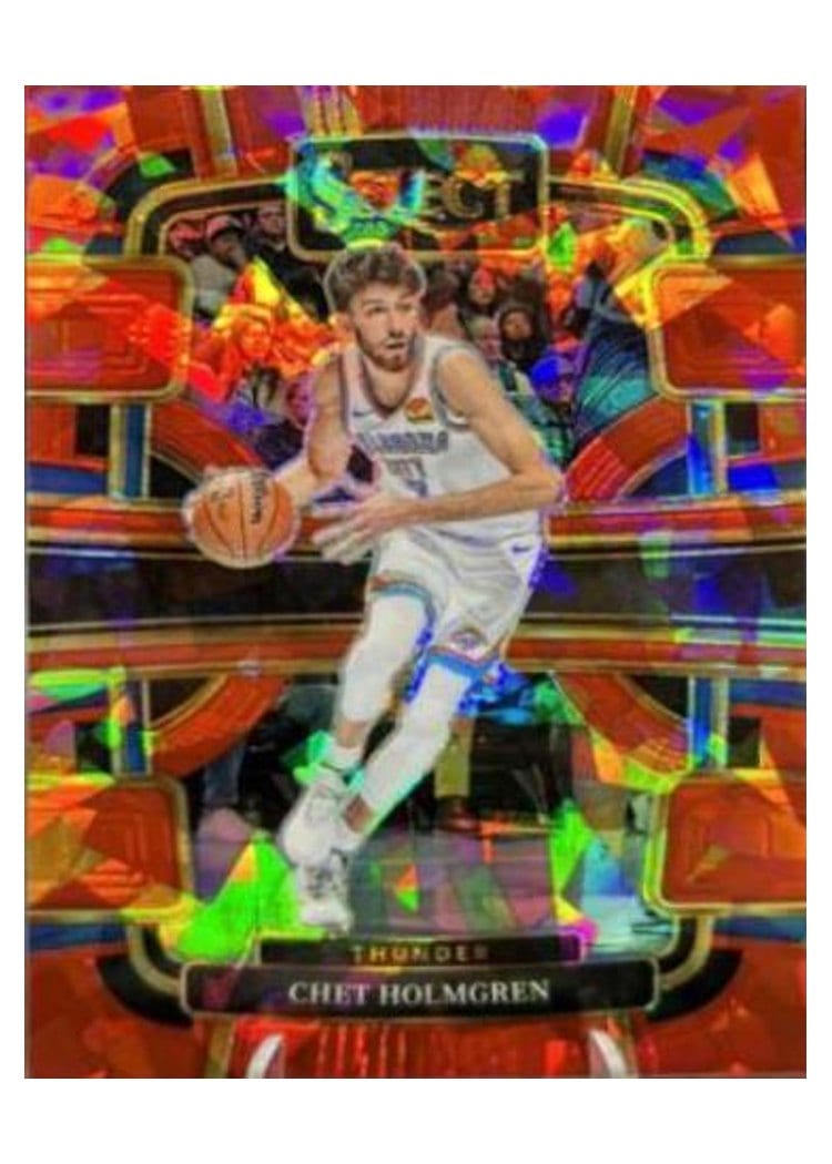 2023 Panini Select Chet Holmgren Cracked Ice Red Prizm #41 card