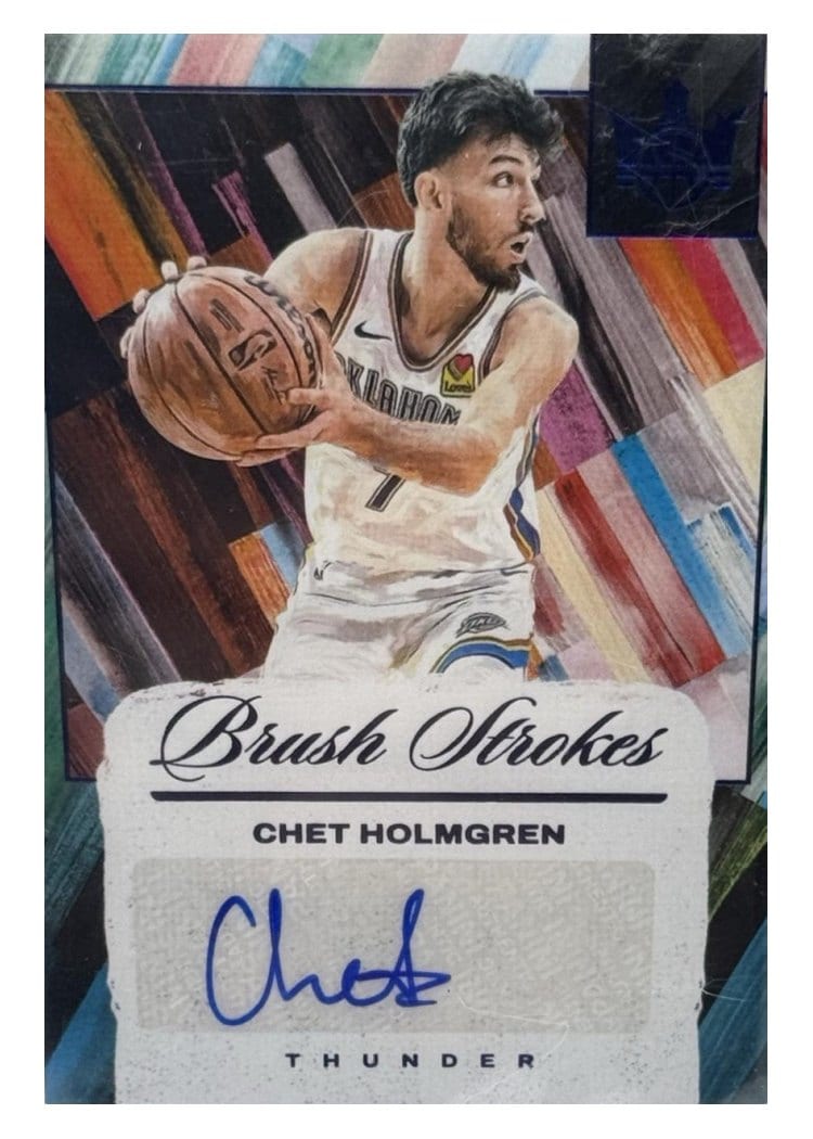 2024-25 Panini Court Kings Brush Strokes Autographs Chet Holmgren #BR-CHT card