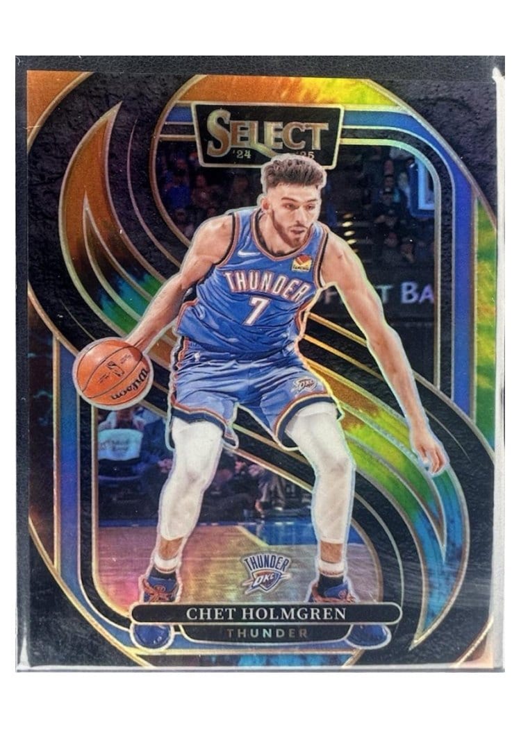 2024-25 Panini Select Base Set Chet Holmgren Tie-Dye Prizm #128 card