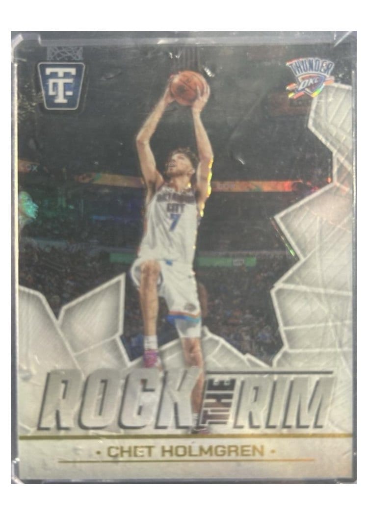 2024-25 Panini Totally Certified Rock the Rim Chet Holmgren #7 card