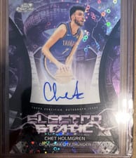 2025-26 Topps Cosmic Chrome Electro Static Signatures Chet Holmgren #ESS-CH card
