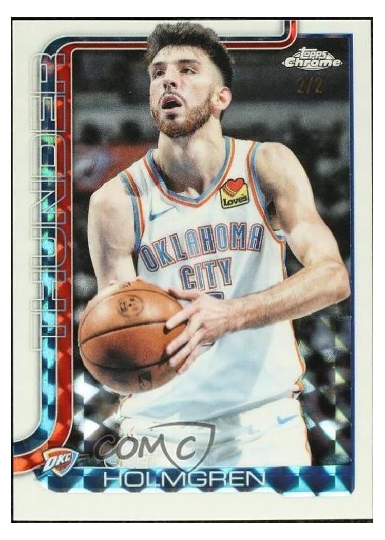 2025 Topps Chrome Chet Holmgren White Geometric Refractor #134 card