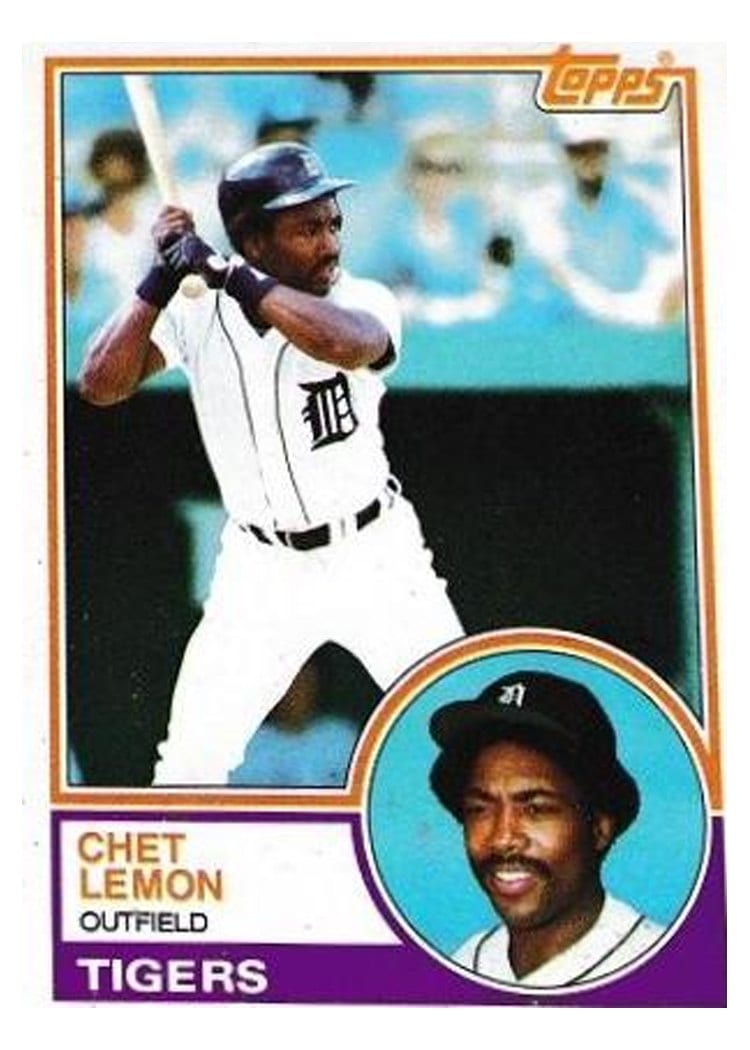 1983 Topps Chet Lemon #727 card