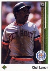 1989 Upper Deck Base Set Chet Lemon #128 card