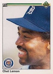 1990 Upper Deck Base Set Chet Lemon #348 card