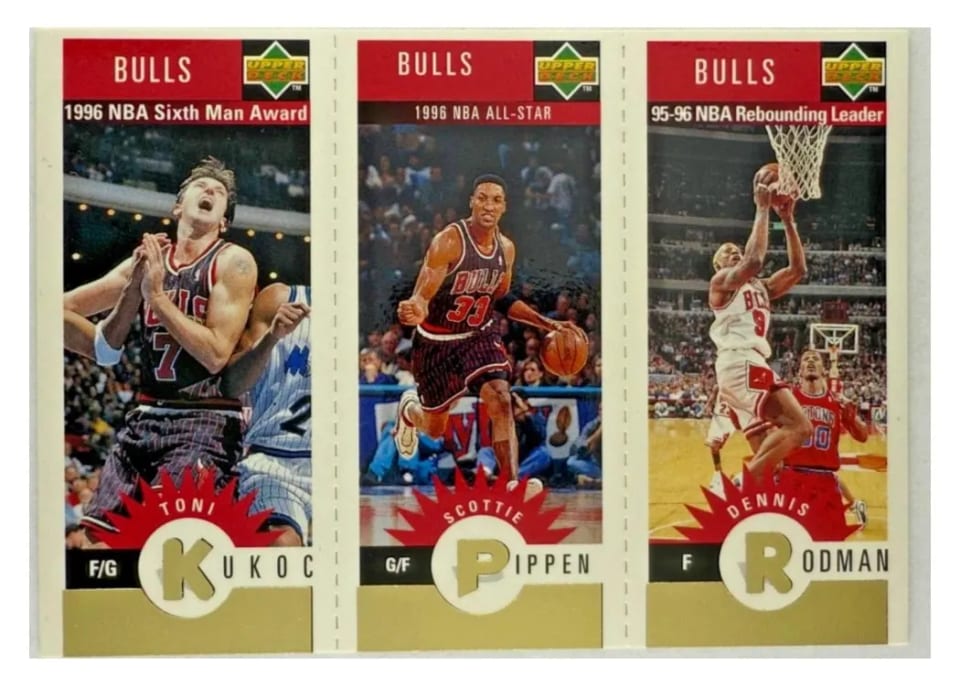 1997 Collector's Choice Chicago Bulls Chicago Bulls Mini Cards #B2 card