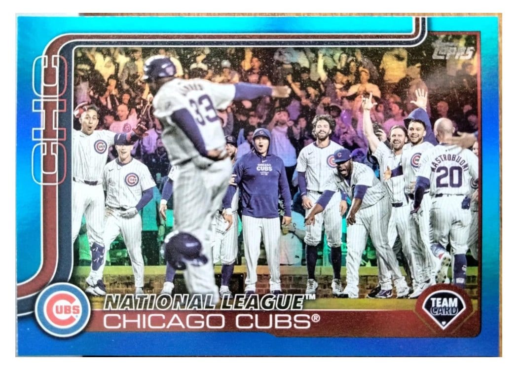 2025 Topps Base Set Chicago Cubs Blue Foil #60 card