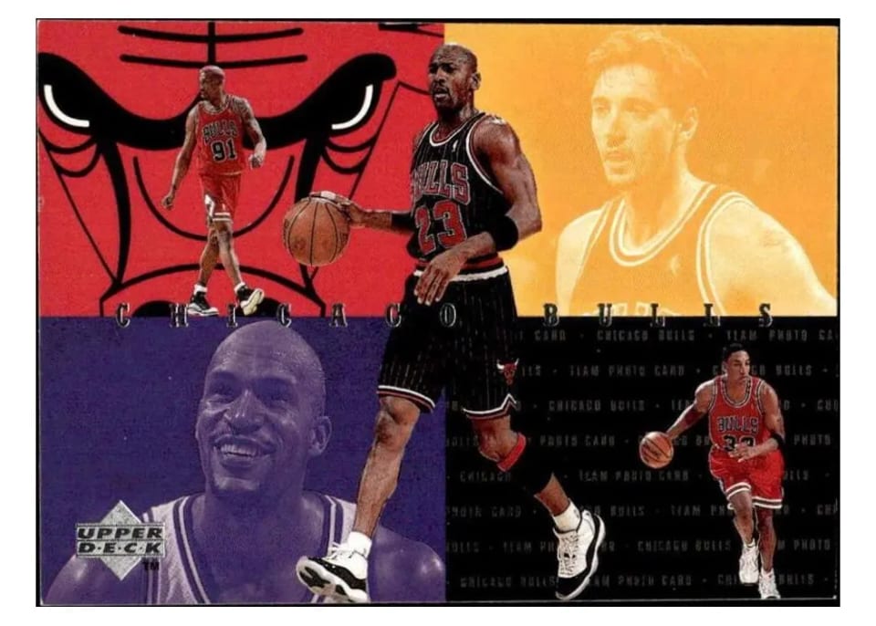 1997 Collector's Choice Chicago Bulls Chicago Team Photo #CB10 card