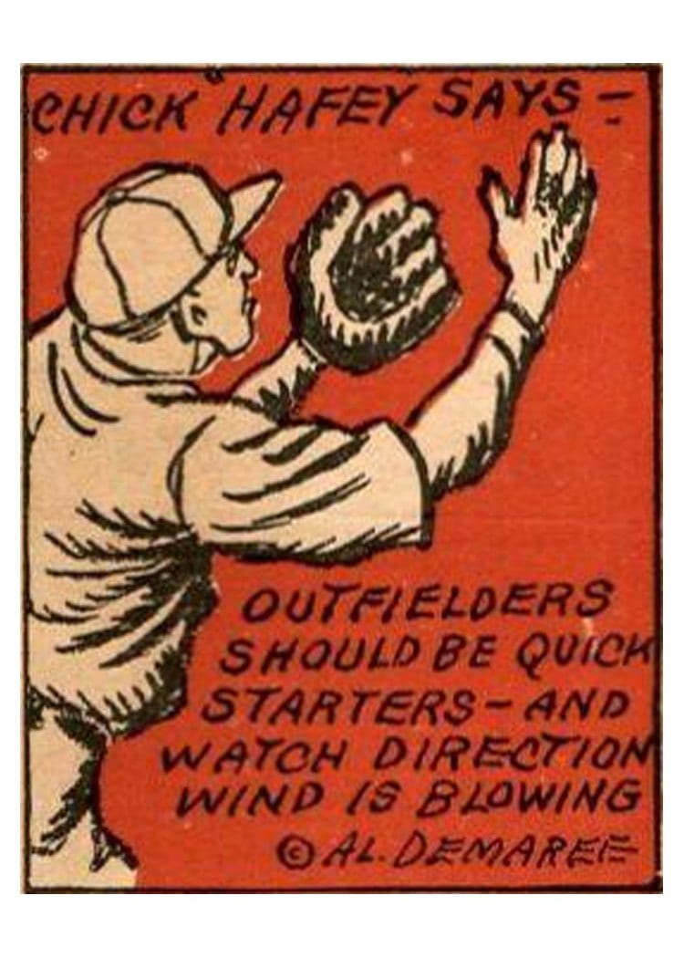 1935 Schutter Johnson Chick Hafey #5 card
